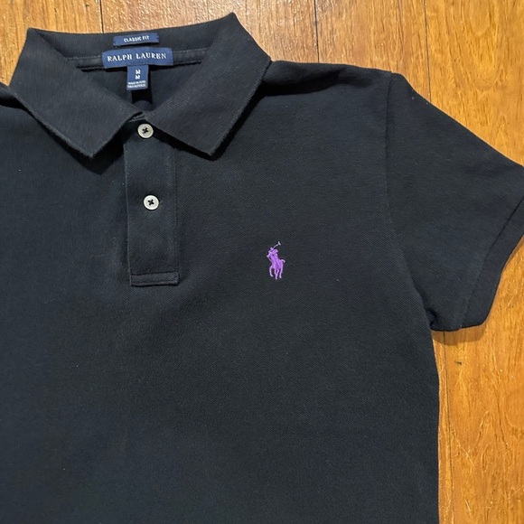 Ralph Lauren women’s short sleeve polo. Black, size M, classic fit - Picture 2 of 7